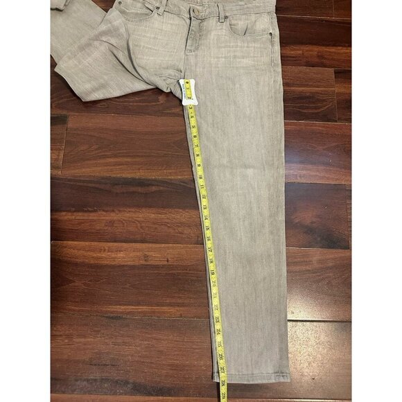 Eileen Fisher Women's Jeans Gray Taupe, Organic Cotton/ Spandex Straight Leg Sz8 - Picture 8 of 10